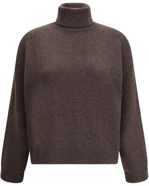 Brunello Cucinelli Turtleneck Long Sleeved Jumper - Brown