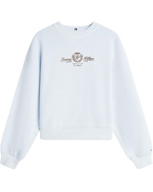 Tommy Hilfiger Loose Crewneck Sweatshirt - White