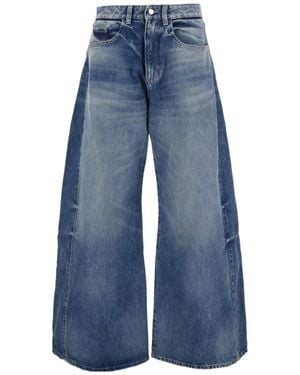 ICON DENIM High-Waisted Wide-Leg Jeans - Blue