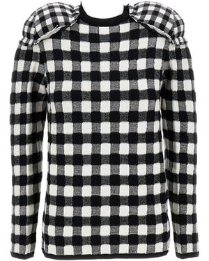 Comme des Garçons Plaided Jumper - Black
