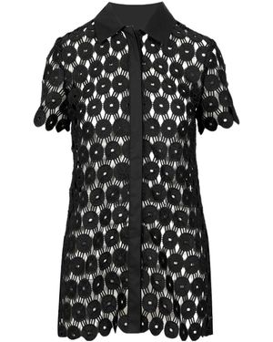 Erika Cavallini Semi Couture Short-Sleeved Shirt - Black