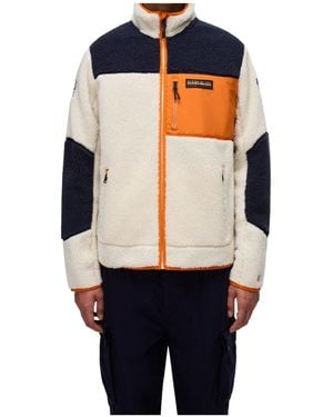 Napapijri Long-Sleeved Fleece Jacket - Blue