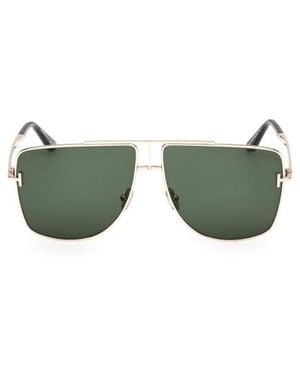 Tom Ford Eyewear Aviator Frame Sunglasses - Green
