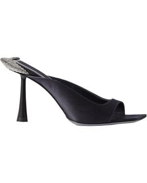 Benedetta Bruzziches Cossyra Crystal-Embellished Silk Mules - Blue
