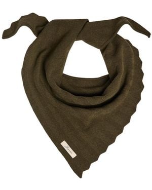 Jacquemus Le Chale Chevron Herringbone Wool And Cashmere-Blend Scarf - Green