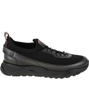 Santoni Inno Calza Low Top Sneakers - Black