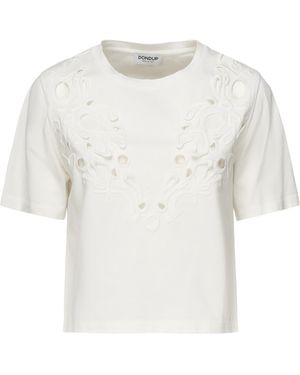 Dondup Embroidered Crewneck Top - White