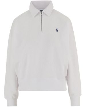 Polo Ralph Lauren Logo Contrast Sweatshirt - White