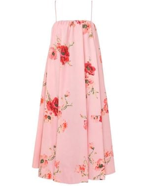 Zimmermann Lightburst Floral-Print Midi Dress - Pink