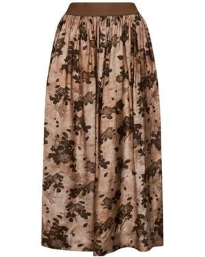 Uma Wang Elastic-Waist Skirt - Brown