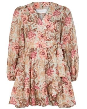 Zimmermann Daylight Ruffled Mini Dress - Pink