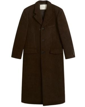 DUNST Boucle 3-Button Coat - Brown