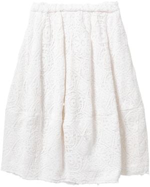 Comme des Garçons Lace Midi Skirt - White