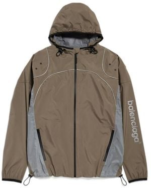 Balenciaga Techwear Zip-Up Jacket - Brown