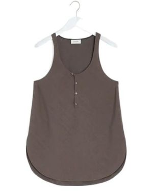 Lemaire Scoop-Neck Top - Brown