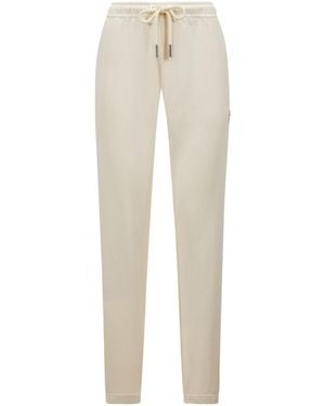 Moncler Logo Patch Drawstring Joggers - Natural