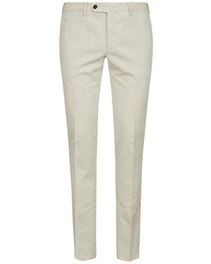 Pt Pantaloni Pt Torino Pleated Chino Trousers - Grey