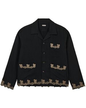 Bode Long-Sleeved Wool Shirt - Black