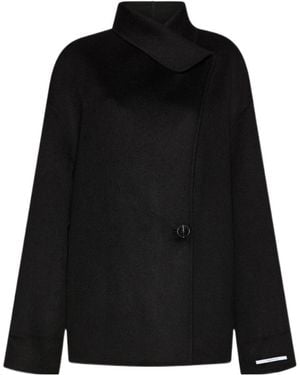 Marella Double-Breasted Coat - Black