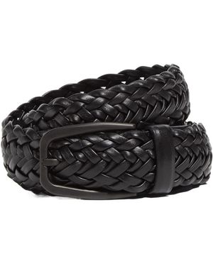 ZEGNA Braided Buckle Belt - Black
