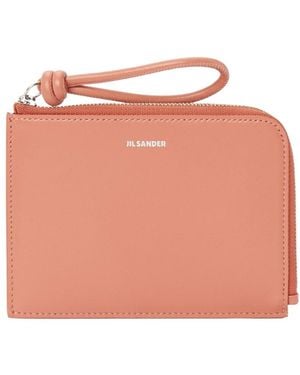 Jil Sander Zipper Card Holder - Pink