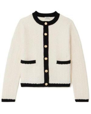 Jonathan Simkhai Klaire Two-Tone Wool And Cashmere-Blend Cardigan - Natural