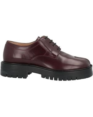 Maison Margiela Chunky Laceup Leather Shoes - Brown