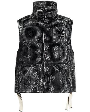 Khrisjoy Paisley Print Down Vest - Black