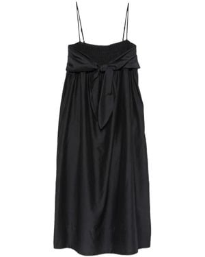 Vince Bow-Detail Midi Dress - Black