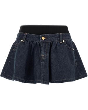 7 For All Mankind 'Banded Mini' Skirt - Blue