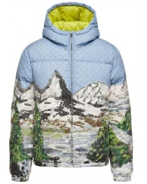 Gucci Printed Zip Jacket - Blue