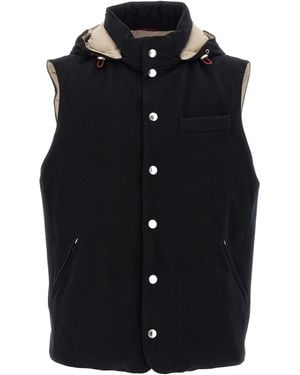 Brunello Cucinelli Wool Down Vest - Blue