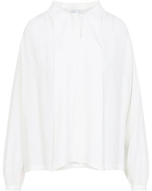Giambattista Valli Pussy Bow-Collar Blouse - White