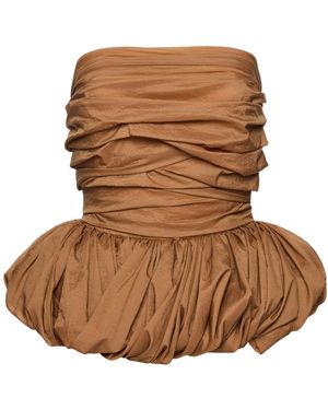 Magda Butrym Draped Peplum Corset - Brown