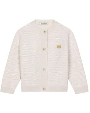 Dolce & Gabbana Basket-Weave Cardigan - White