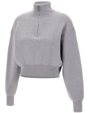 Victoria Beckham Half-Zip Jumper - Grey