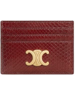 Celine Card Holder Triomphe - Red
