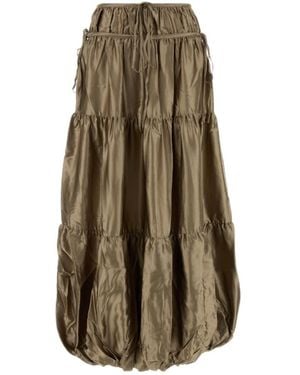 Co. Gathered Bubble Skirt - Natural