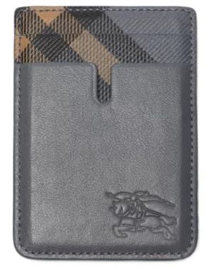Burberry Pop Check Magnetic Card Case - Grey