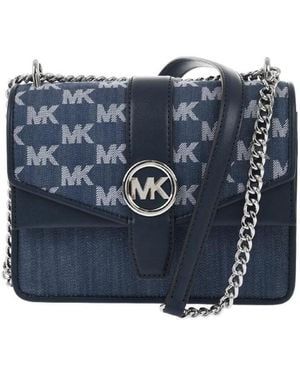 Michael Kors Logo Shoulder Bag - Blue