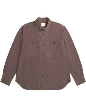 Norse Projects Collared Long-Sleeved Shirt - Brown