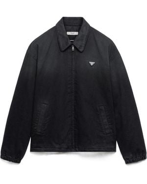 Prada Denim Blouson Jacket - Blue