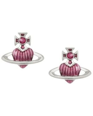 Vivienne Westwood Fabianna Bas Relief Earrings - Pink