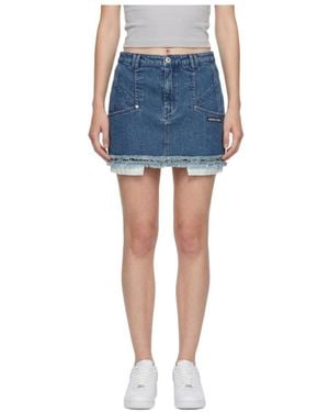 Marissa Chiara Belt Loop Skirt - Blue