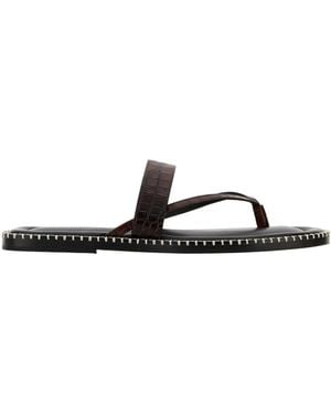 Dries Van Noten Embossed Thong Flip-Flops - White