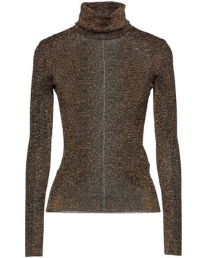 Saint Laurent Solid Color Lightweight Knit Sweater - Brown