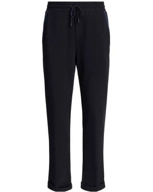 Etro Fleece Trousers With Greca - Blue