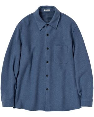 AURALEE Button-Down Casual Jacket - Blue