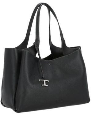 Tod's Double Handle Shoulder Bag - Black