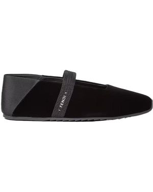 Fendi Academia Ballet Flats - Black
